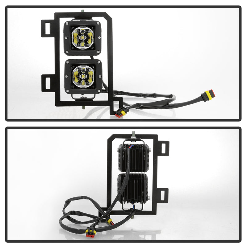 Spyder Dodge Ram 2013-2018 1500 Only Full LED Fog Lights W/Bracket and Universial Switch- Clear 9045424 9045424 User 1