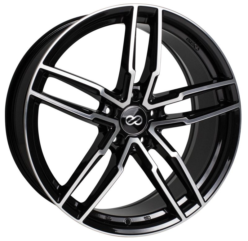 Enkei SS05 Wheel Black Mach 17x7.5 +45 5x100 511-775-8045BKM Photo - Primary