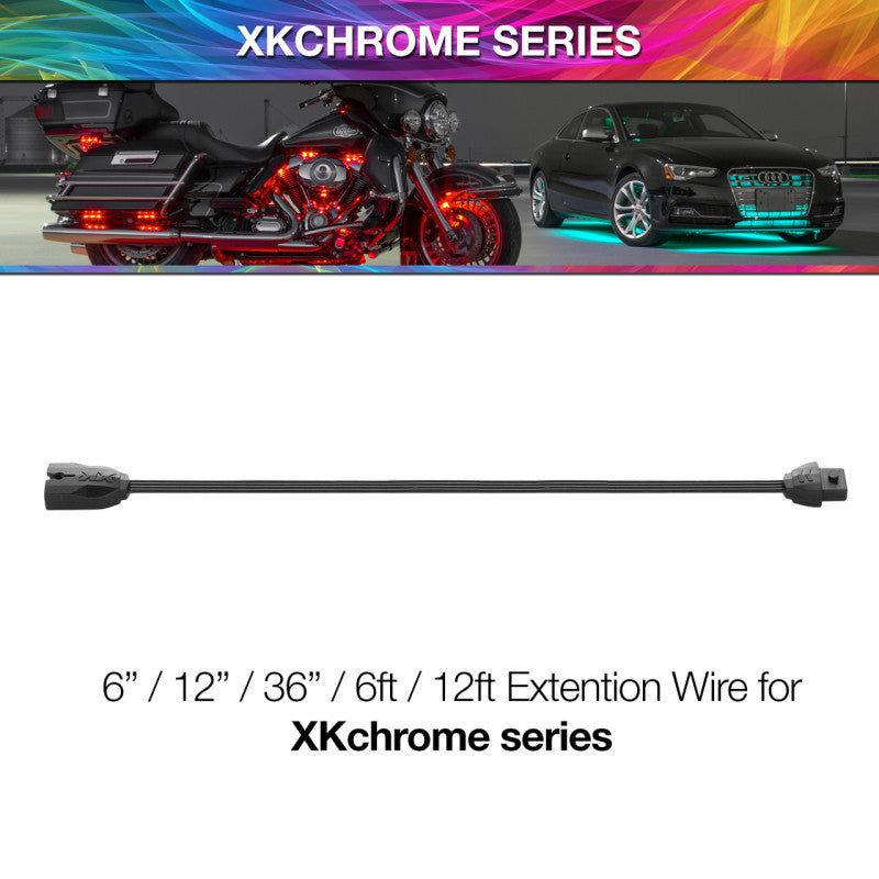 XKGLOW XK Glow 12 Inch - 4 Pin Extension Wire for XKchrome & 7 Color Series XK-4P-WIRE-12