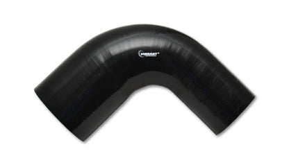 Vibrant 1.25in ID x 1.5in ID x 4in Long Gloss Black Silicone 90 Degree Transition Elbow 19785 19785 Photo - Primary