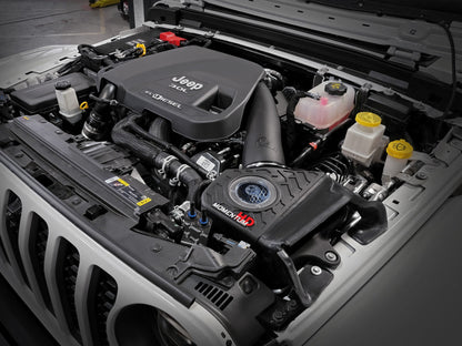aFe 20-21 Jeep Wrangler (JL) V6-3.0L (td) Momentum HD Cold Air Intake System w/ Pro 10R Media 50-70062T 50-70062T Photo - Mounted