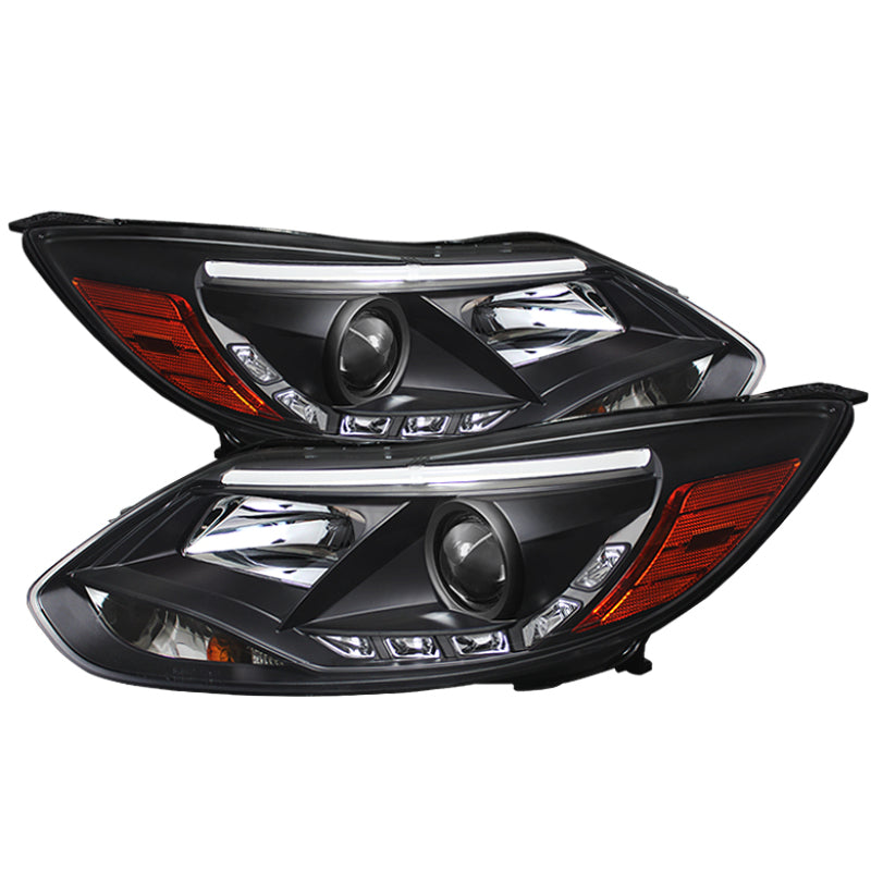 Spyder Ford Focus 12-14 Projector Headlights Halogen Model Only - DRL Black PRO-YD-FF12-DRL-BK 5072832 5072832 Photo - Primary