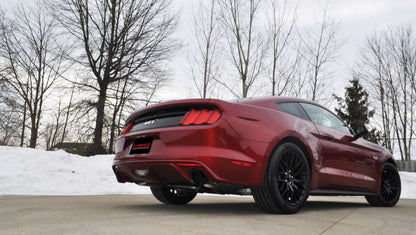 Corsa Performance 15-17 Ford Mustang GT 3.0in Inlet / 4.5in Outlet Black PVD Tip 14346BLK Photo - Mounted