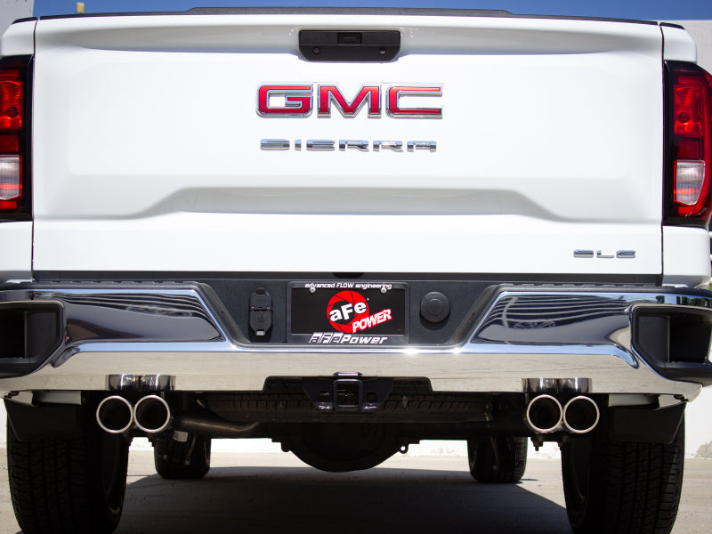 aFe Vulcan Series 3-2.5in 304SS Exh Cat-Back w/ Pol Tips 2019 GM Silverado/Sierra 1500 L4-2.7L (t) 49-34110-P 49-34110-P Photo - Mounted