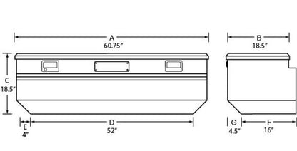 Tradesman Aluminum Flush Mount Truck Tool Box (60in.) - Black 79460T 79460T User 1