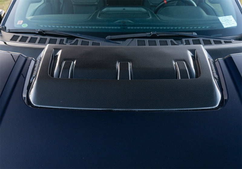 Ford Racing 21-24 Ford F150 Raptor Carbon Fiber Hood Vent - Gloss M-16628-FG M-16628-FG Photo - Mounted