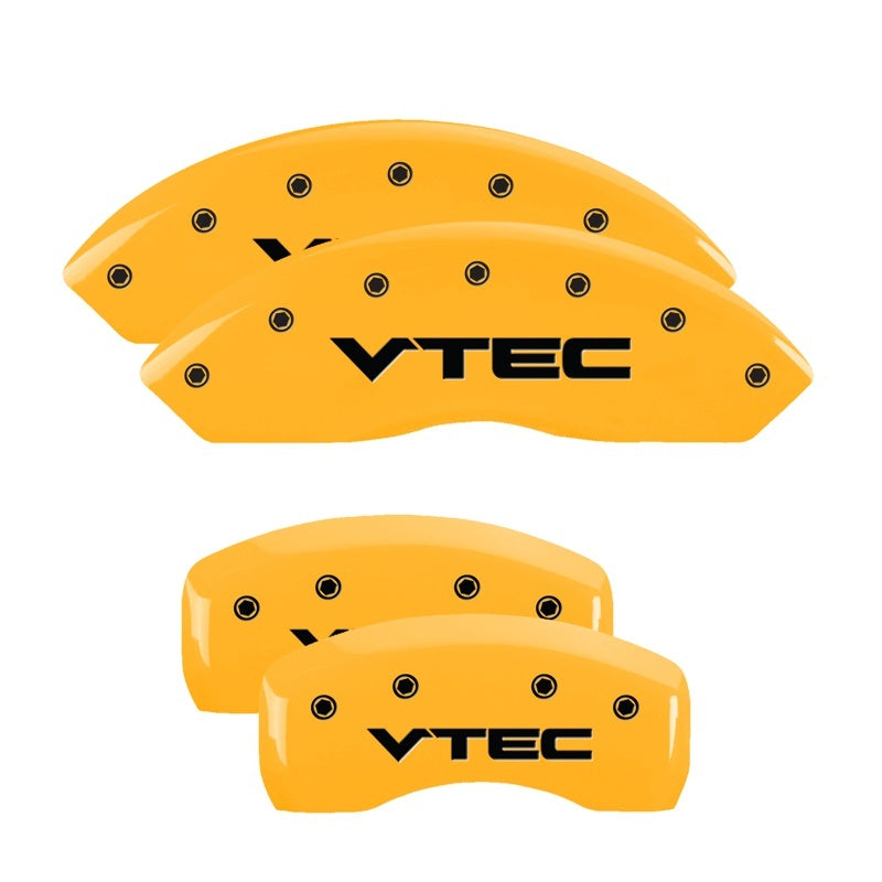 MGP 4 Caliper Covers Engraved Front & Rear Vtech Yellow Finish Black Char 2007 Honda Accord 20199SVTCYL 20199SVTCYL Photo - Primary