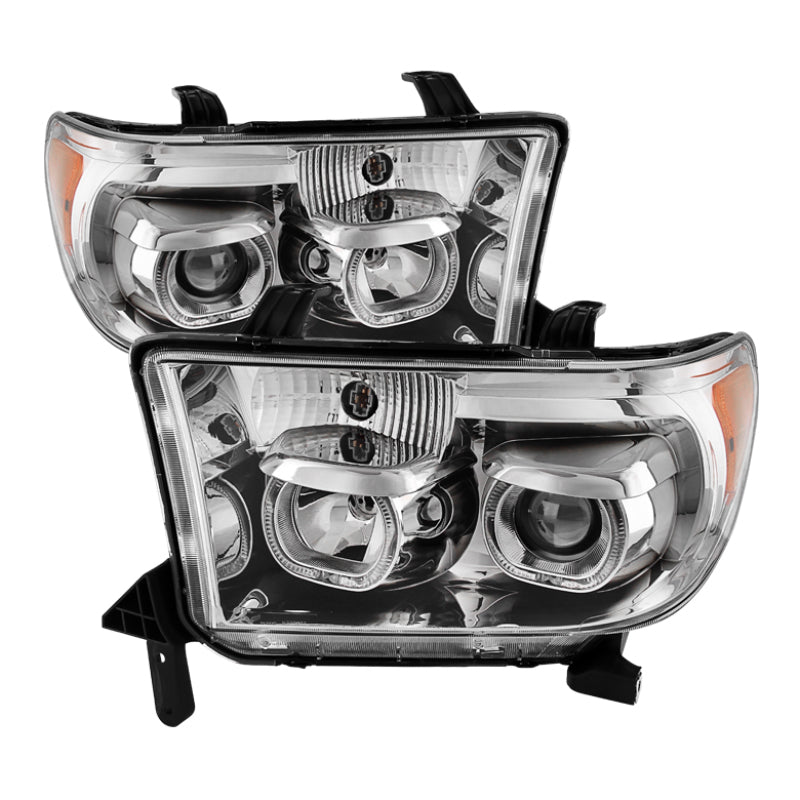 SPYDER Xtune Toyota Tundra 07-13 Projector Headlights Eliminates AFS LED Halo Chrome PRO-JH-TTUN07-CFB-C 9032325 9032325 Photo - Primary
