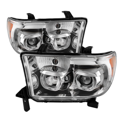 SPYDER Xtune Toyota Tundra 07-13 Projector Headlights Eliminates AFS LED Halo Chrome PRO-JH-TTUN07-CFB-C 9032325 9032325 Photo - Primary