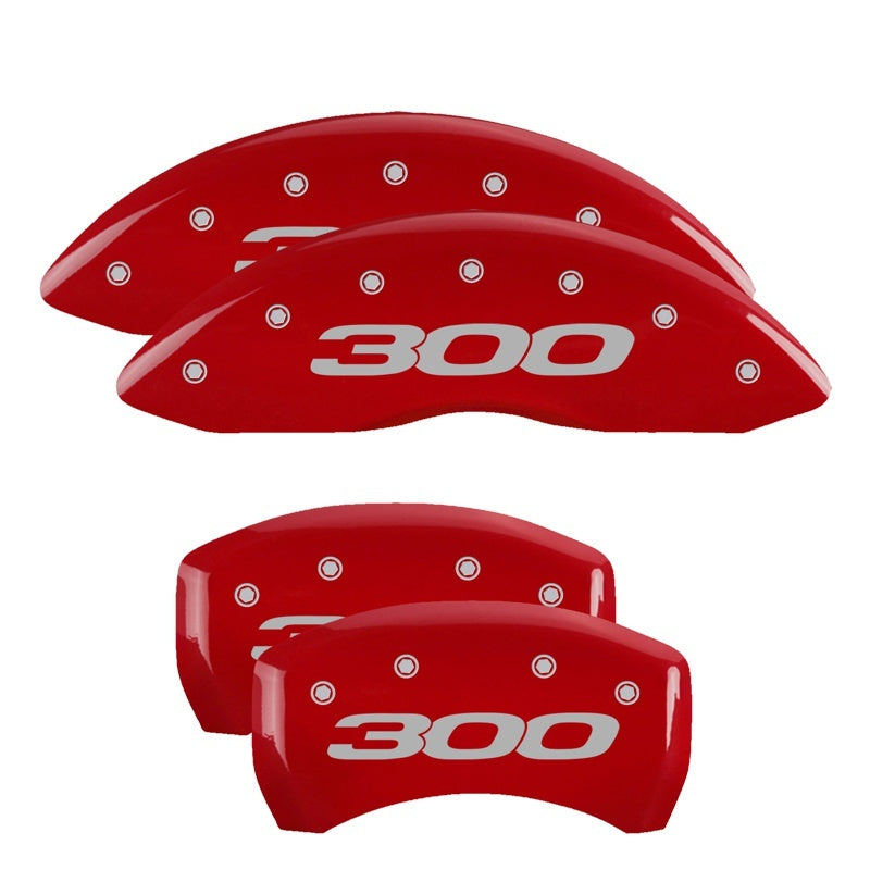 MGP 4 Caliper Covers Engraved Front & Rear 300/2017 Red Finish Silver Char 2014 Chrysler 300 32016S301RD 32016S301RD Photo - Primary