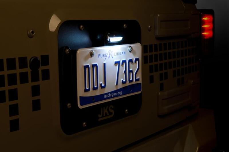 JKS Manufacturing 07-16 Jeep Wrangler JK License Plate Relocation Kit JKS8210 JKS8210 Photo - Primary