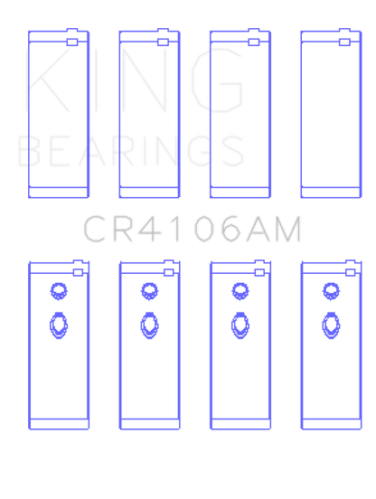 King Engine Bearings King Daewoo/GM/Isuzu/Opel/Vauxhall (Size 0.5) Rod Bearing Set CR4106AM0.5 CR4106AM0.5 Photo - Primary