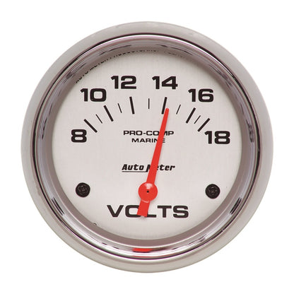 Autometer Gauge, Voltmeter, 2 5/8", 18V, Electric, Marine Chrome 200757-35 User 1