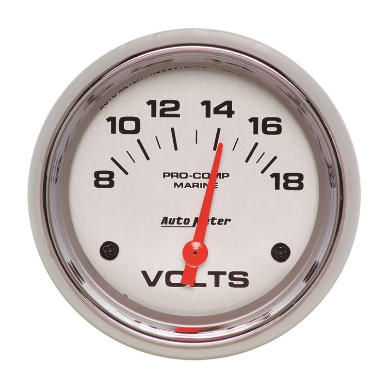 Autometer Gauge, Voltmeter, 2 5/8", 18V, Electric, Marine Chrome 200757-35 User 1