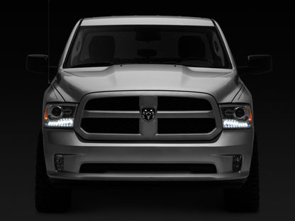 Raxiom 09-18 Dodge RAM 1500 LED Halo Headlights w/ Swtchbck Turn Signals- Chrome Hsng (Clear Lens) R111519 R111519 Photo - Close Up