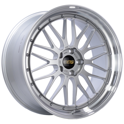 BBS LM 21x10 5x120 ET38 Diamond Silver Center Diamond Cut Lip Wheel -82mm PFS/Clip Required LM261DSPK LM261DSPK Photo - Primary
