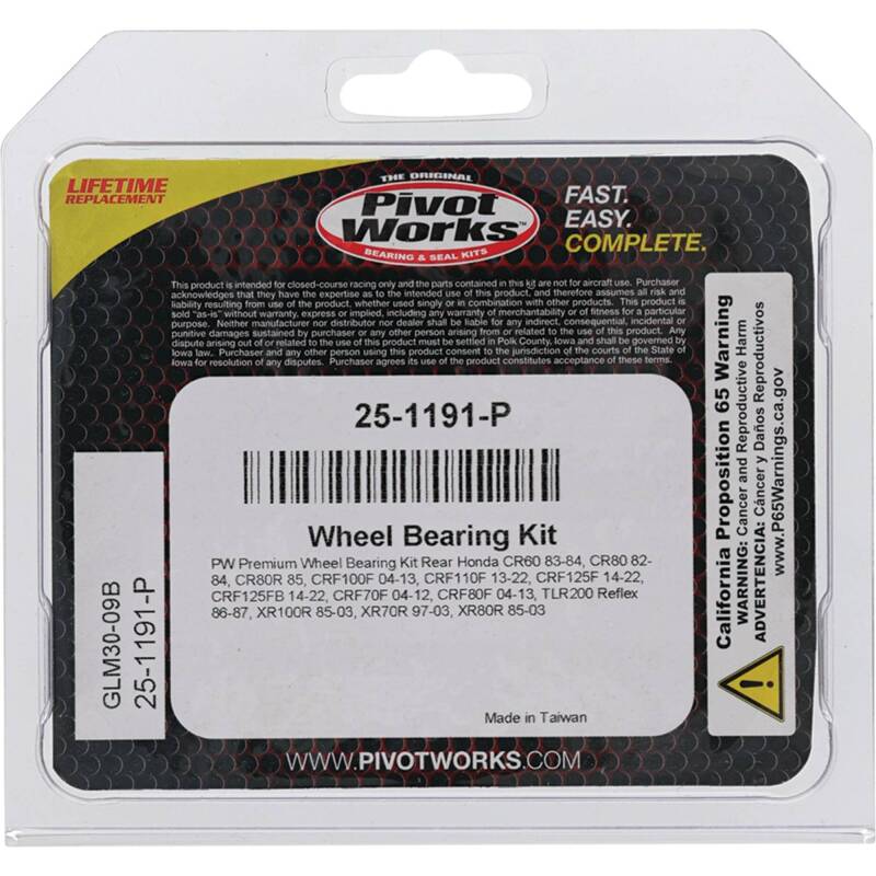 Pivot Works Pw Premium Wheel Bearing 25-1191-P 25-1191-P Photo - Primary