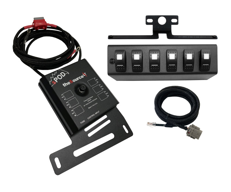 SPOD 07-08 Jeep Wrangler JK SourceLT w/ Red LED Switch Panel 873185 873185 Photo - Primary