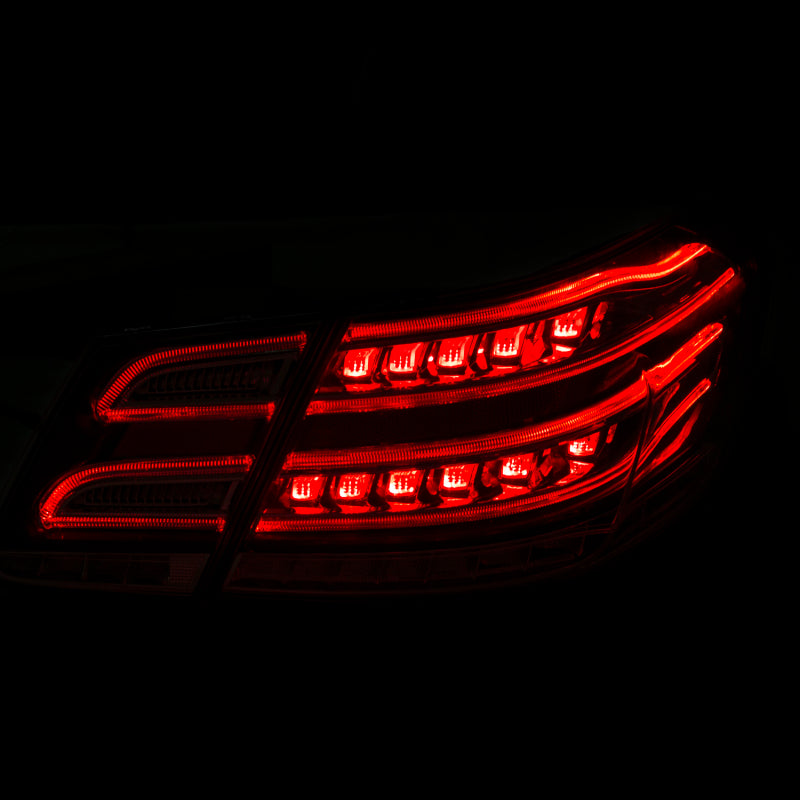 Anzo 2010-2013 Mercedes Benz E Class W212 LED Taillights Red/Clear 321331 Photo - Mounted