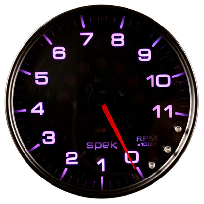 Autometer Spek-Pro Gauge Tachometer 5in 11K Rpm W/Shift Light & Peak Mem Black/Smoke/Black P23952 P23952 User 3
