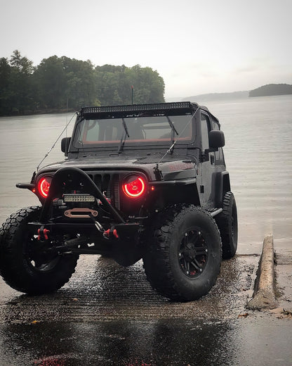 ORACLE Lighting Oracle 7in High Powered LED Headlights - Black Bezel - Red 5769-003 5769-003 Photo - lifestyle view