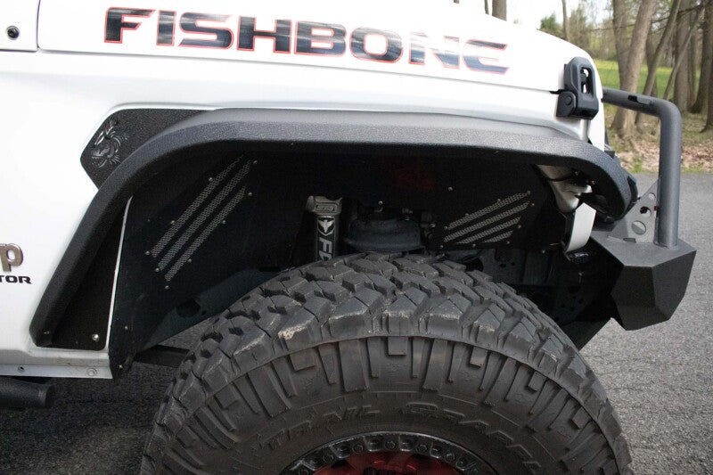 Fishbone Offroad 2018+ Jeep Wrangler JL/JLU/2020+ Gladiator JT  Alum Front Fender Flares  - Black FB33455F FB33455F Photo - lifestyle view