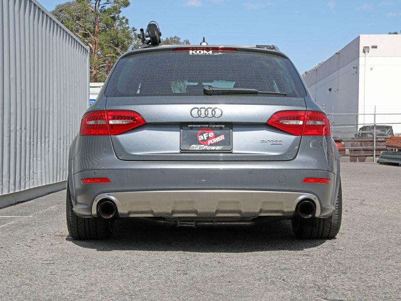 aFe MACH Force-Xp 13-16 Audi Allroad L4 SS Axle-Back Exhaust w/ Blue Flame Tips 49-36437-L 49-36437-L Photo - Mounted