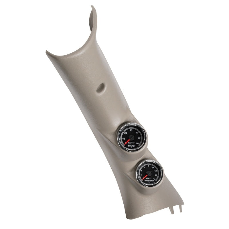 Autometer DieselL A-Pillar, Ram 10+, Boost/Egt, 60Psi/2000 Deg F, Factory Match 7082 Photo - Primary
