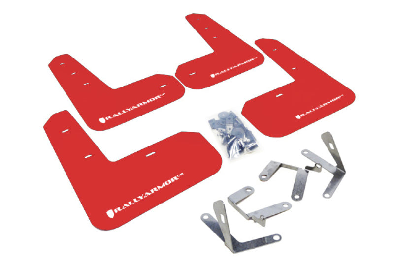 Rally Armor Red Mud Flap White Logo - FR-S BRZ MF23-UR-RD/WH Photo - Primary