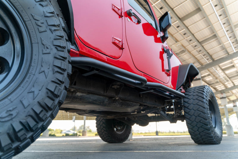 DV8 Offroad 07-18 Jeep Wrangler JK (4 Door Only) OE Plus Side Steps SRJK-08 SRJK-08 Photo - Unmounted
