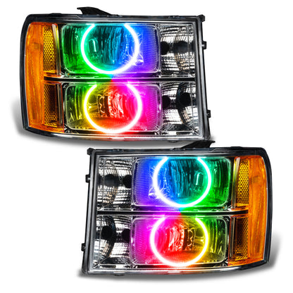 ORACLE Lighting Oracle 07-13 GMC Sierra SMD HL - Round Ring Design - ColorSHIFT w/o Controller 8165-334 8165-334 Photo - in package