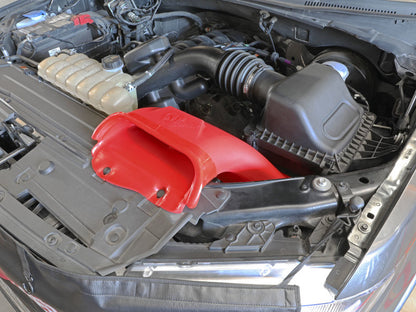 aFe Rapid Induction Dynamic Air Scoop 2021+ Ford F-150V6/V8 - Red 52-10010SR 52-10010SR Photo - Mounted