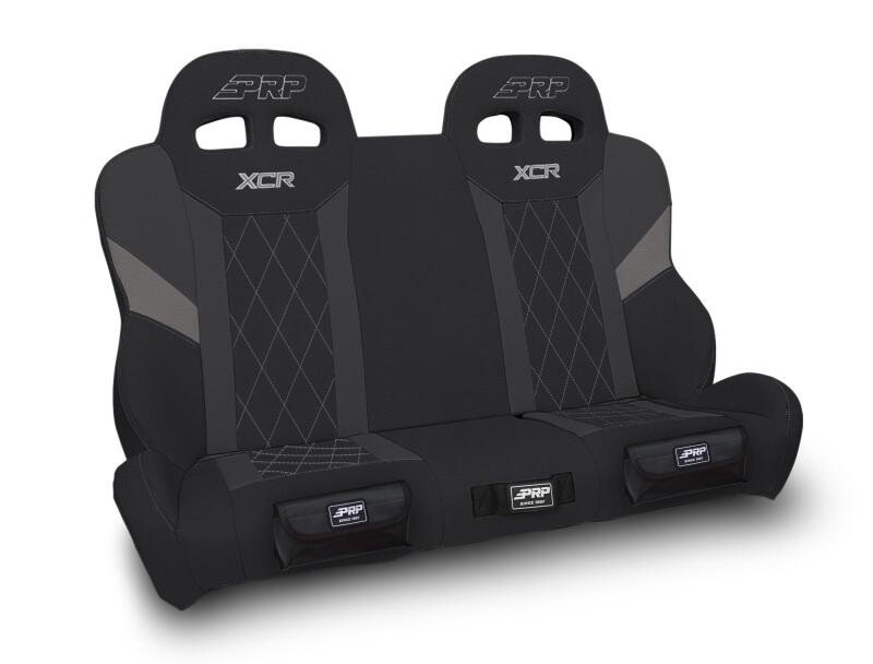 PRP Seats PRP Polaris RZR XCR Quick Release Rear Suspension Bench Seat Diamond Stich - Blk/Gray A8201-PORXP-QR-203-SDFP A8201-PORXP-QR-203-SDFP Photo - Primary