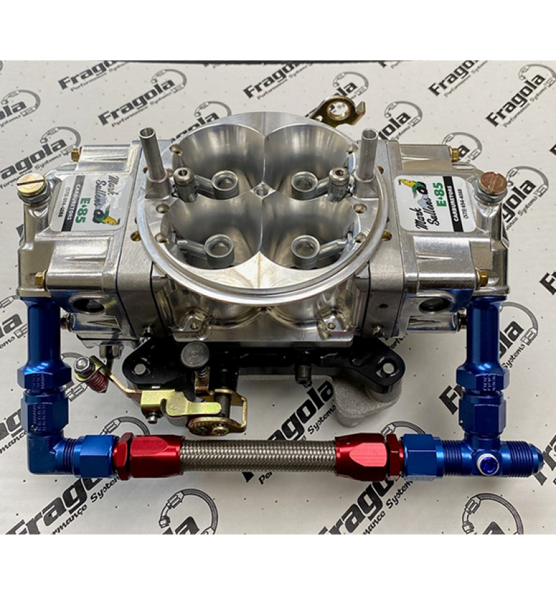 Fragola 7/8-20 Dual Inlet 4150 -6AN Fuel Line Kit Black 920002-BL 920002-BL Photo - Primary
