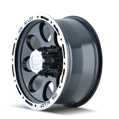 ION Wheels ION Type 174 16x8 / 8x165.1 BP / -5mm Offset / 130.8mm Hub Black/Machined Wheel 174-6881B 174-6881B Photo - Primary