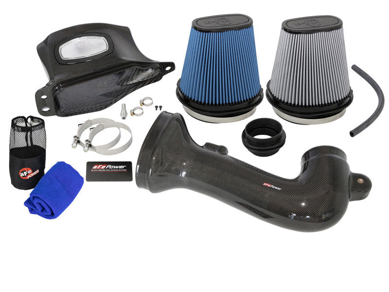 aFe Black Series Momentum Carbon Fiber Cold Air Intake System: Chevrolet C 52-74202-C Photo - Unmounted