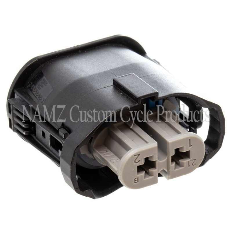 NAMZ V-Twin VROD Models OEM Headlight Connector (Gray) w/Wire Seals & Terminals (HD 72450-01) NA-2-1355668-2 NA-2-1355668-2 Photo - Primary