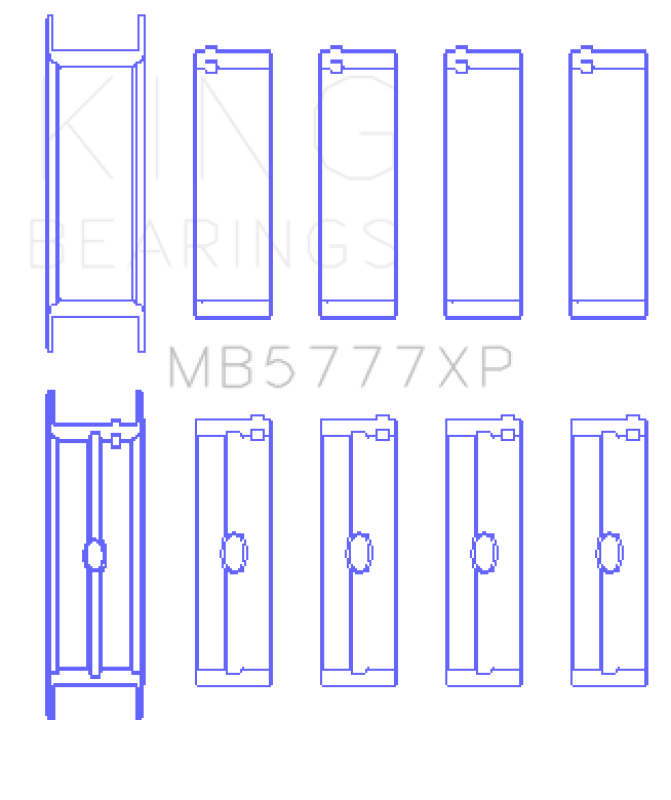 King Engine Bearings King Dart LS Next Block (Size STD) Performance Main Bearing Set MB5777XP MB5777XP Photo - Primary