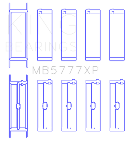 King Engine Bearings King Dart LS Next Block (Size STD) Performance Main Bearing Set MB5777XP MB5777XP Photo - Primary