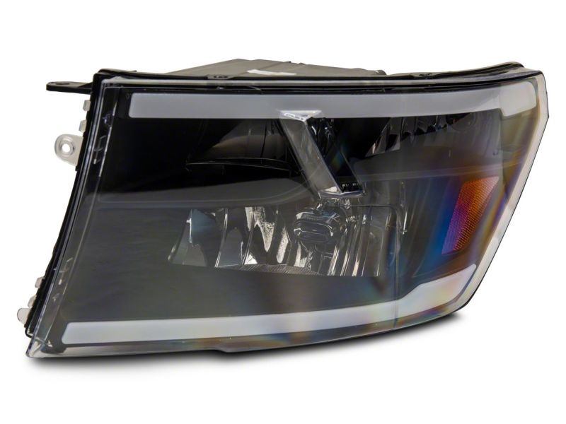 Raxiom 09-18 Dodge RAM 1500/2500/3500 Axial Series Headlights w/ LED Bar- Blk Housing (Clear Lens) R131481 R131481 Photo - Close Up