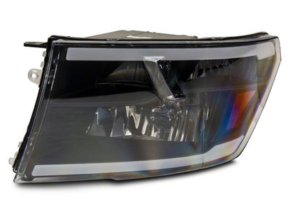 Raxiom 09-18 Dodge RAM 1500/2500/3500 Axial Series Headlights w/ LED Bar- Blk Housing (Clear Lens) R131481 R131481 Photo - Close Up