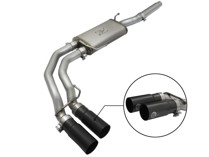 aFe Cat Back Exhaust Black - Ford F-150 04-08 49-43079-B Photo - Primary