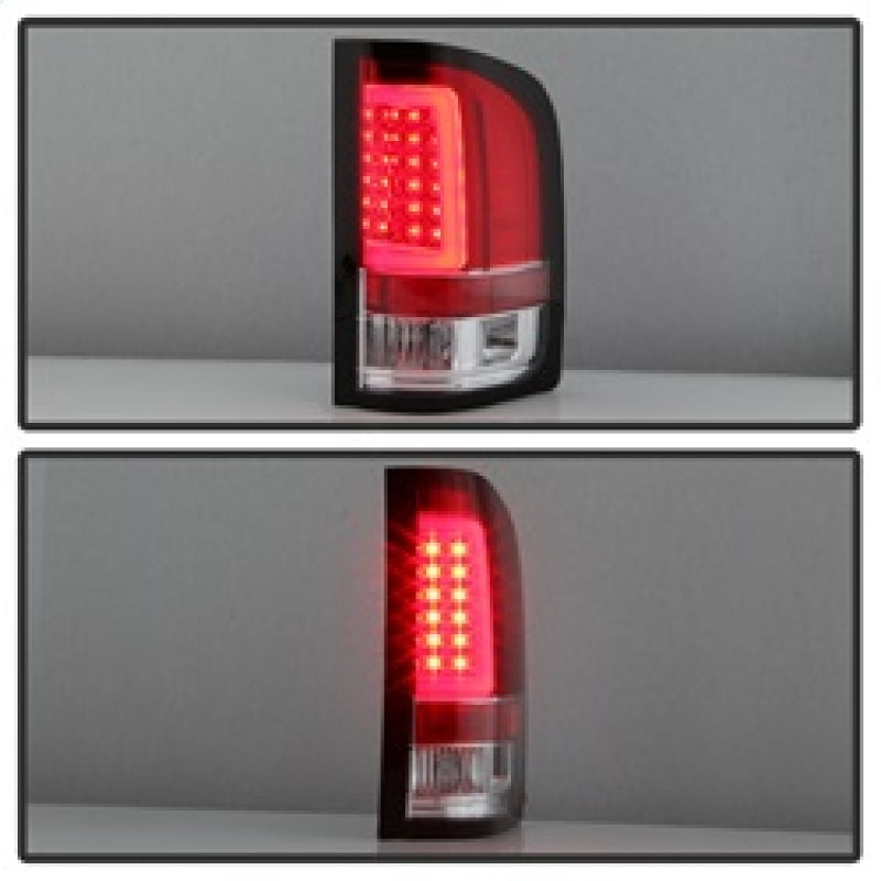 Spyder 07-13 Silverado (Will Not Work w/2010 921 Bulb) V3 Tail Lights Rd/Clr ALT-YD-CS07V3-LBLED-RC 5084101 5084101 Photo - Unmounted