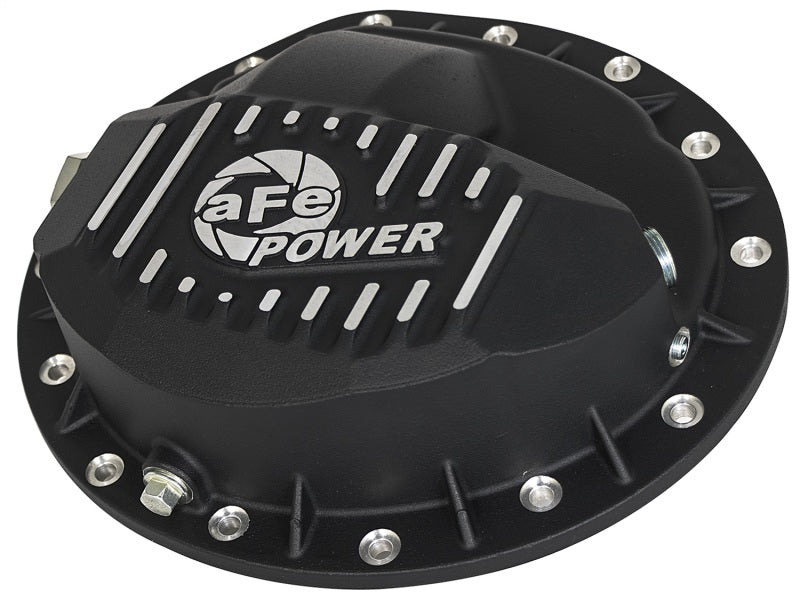 aFe Pro Series Rear Differential Cover Black w/ Machined Fins Nissan Titan 46-70362 Photo - Primary