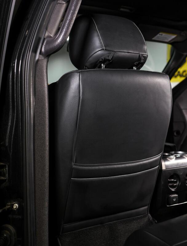 PRP Seats PRP 12-14 Ford Raptor Front Seat Covers (Pair) - Black w Silver Stitch B068-06 B068-06 Photo - Close Up