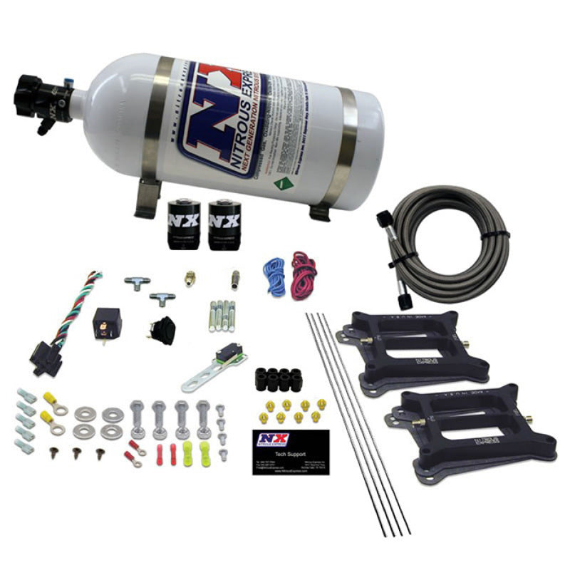 Nitrous Express Dual/4150/Gasoline Nitrous Kit (50-300HP) w/10lb Bottle 30240-10 30240-10 Photo - Primary