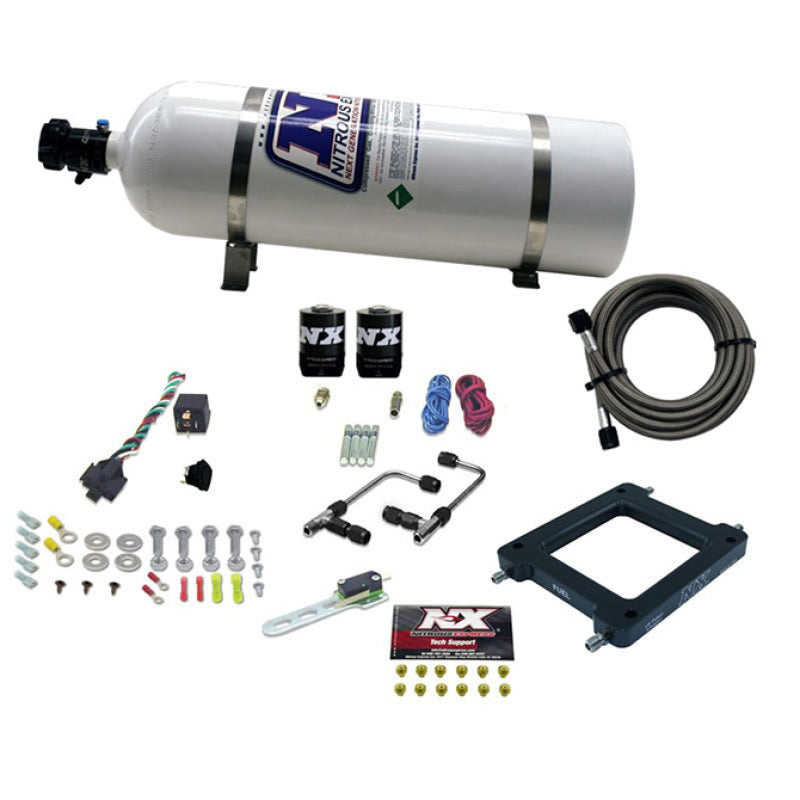 Nitrous Express Dominator Gemini Stage 6 Alcohol Nitrous Kit w/15lb Bottle 60075-15 60075-15 Photo - Primary