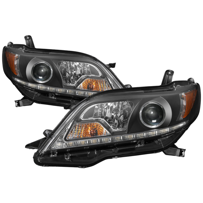 Spyder Toyota Sienna 2011-2014  Projector Headlights - DRL LED - Black PRO-YD-TSEN11-DRL-BK 5083982 5083982 Photo - Primary