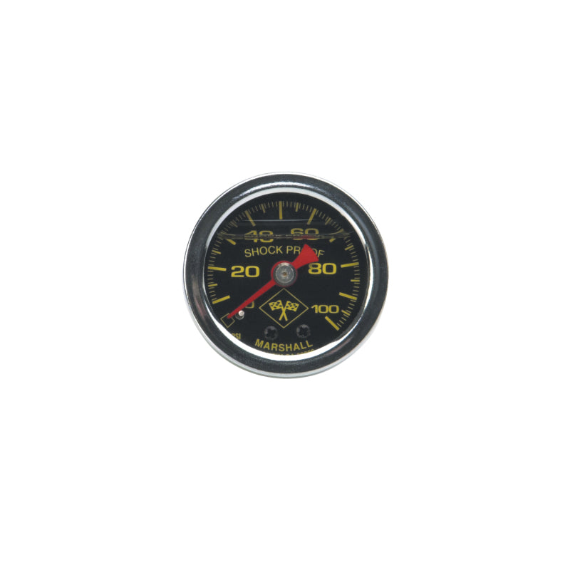 Russell MNS Series 0-100 PSI Silicone Filled Fuel Pressure Gauge w/ 1/8 NPT MA 650320 Photo - Primary