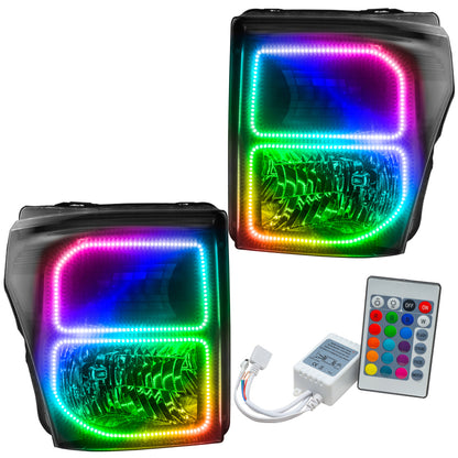 ORACLE Lighting Oracle 11-16 Ford F250/350 LED HL - Black - ColorSHIFT w/ Simple Controller 8159-504 8159-504 Photo - Primary